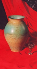 Harlan House: turquoise porcelain vase